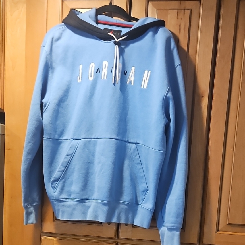 Jordan Sky Blue and Black Men's Hoodie